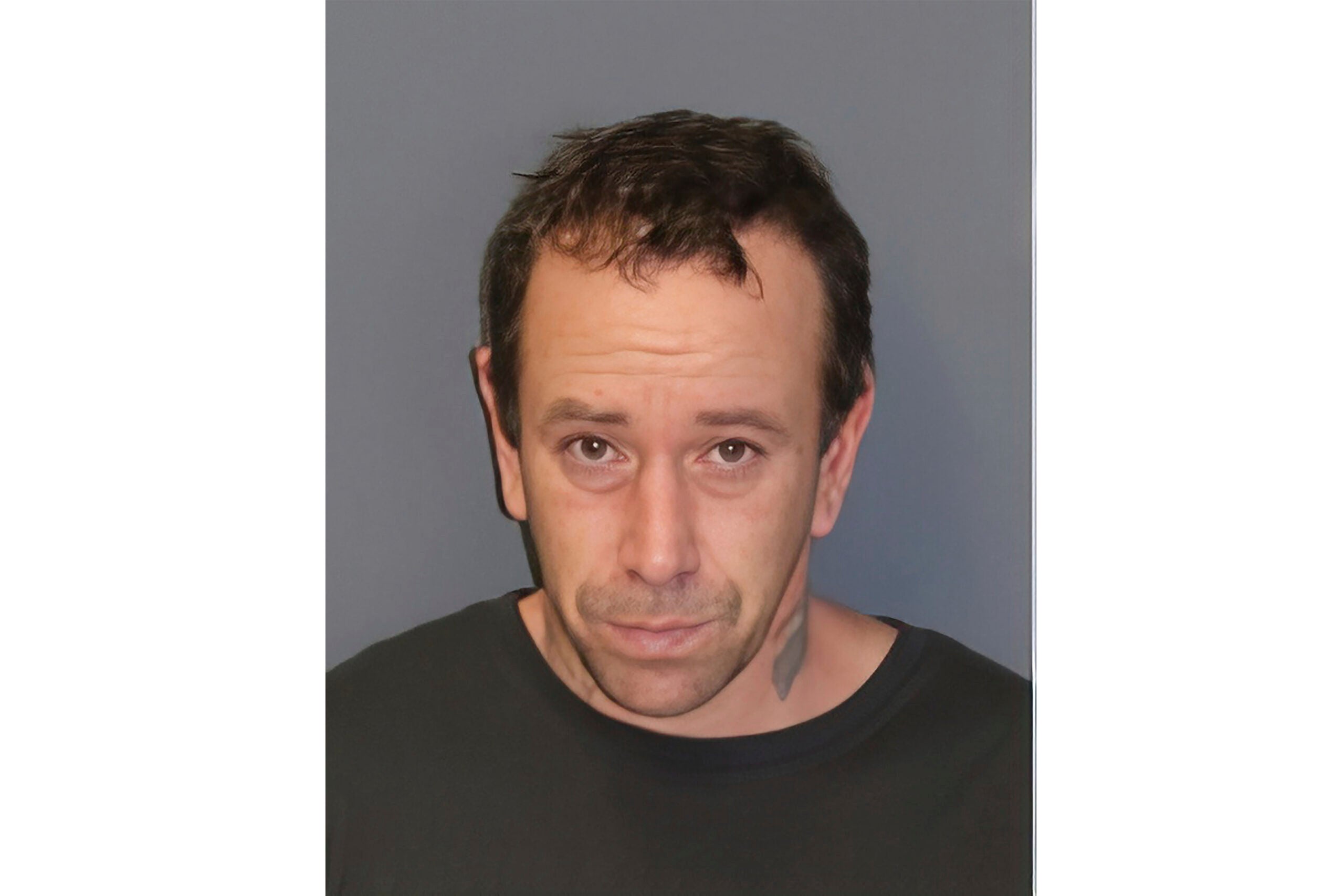 This photo provided by the Groton, Conn., Police Department, Wednesday, Dec. 20, 2023, shows Shawn Conlon. Conlon, 44, who was wanted in the killing of the mother of Heidi Voight, an NBC Connecticut news anchor and Miss Connecticut 2006, was captured at a Connecticut hotel Wednesday, the U.S. Marshals Service said. Vermont State Police, Groton police and the U.S. Marshals Violent Fugitive Task Force worked together to find Conlon, authorities said. (Groton Connecticut Police Department via AP)